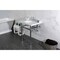 Kingston Brass 30 Carrara Marble Console Sink with Brass Legs, Marble WhitePolished Chrome LMS3030MB1 - alternate 3